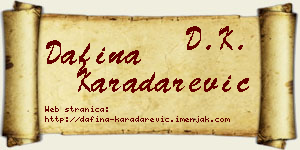 Dafina Karadarević vizit kartica